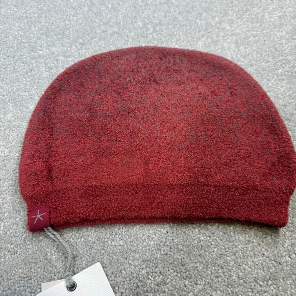 Barefoot Dreams NWT Cozy Chic Lite Confetti Beanie Hat Crimson Rosewood Red - Picture 2 of 10